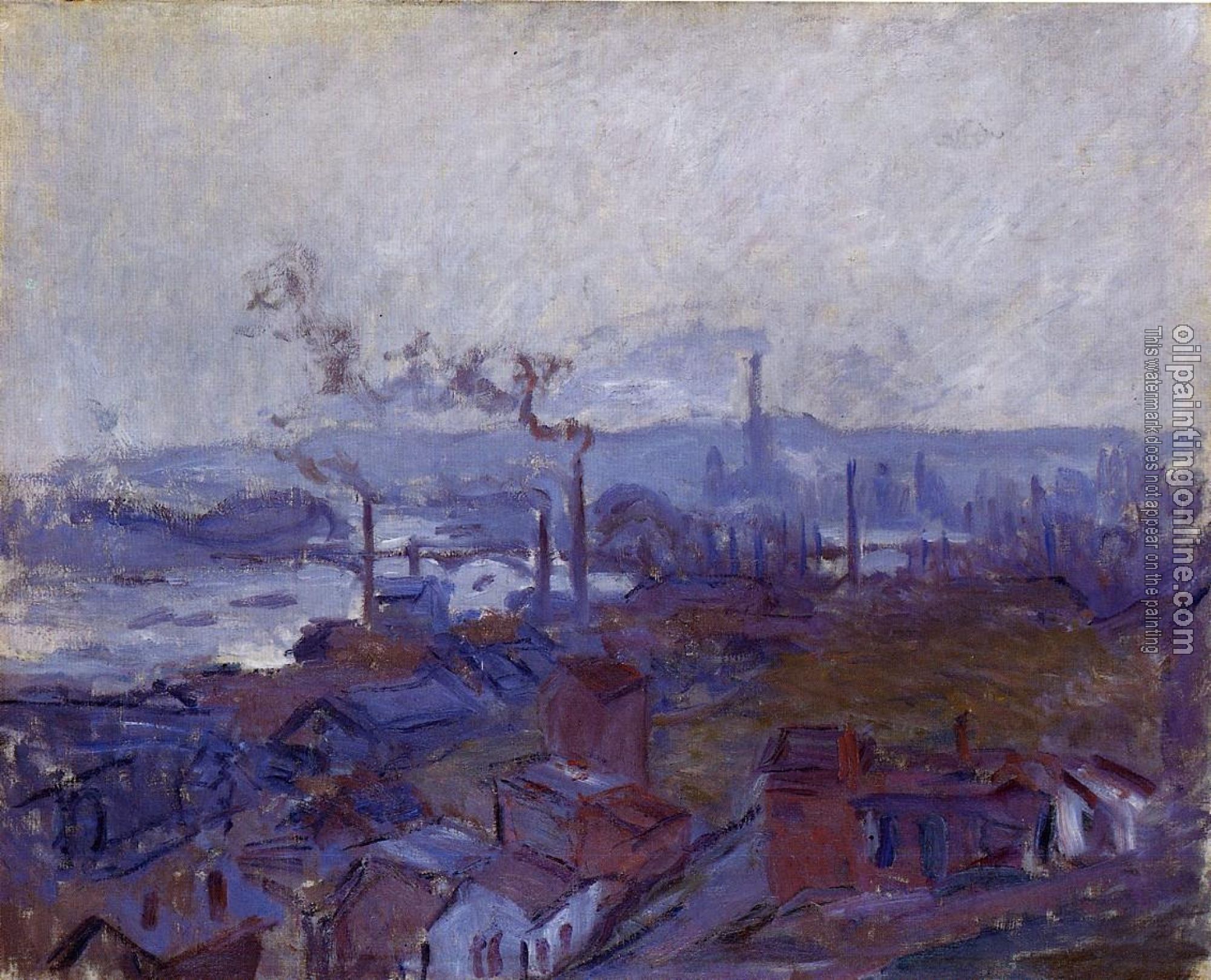 Monet, Claude Oscar - View of Rouen from the Cote Sainte-Catherine